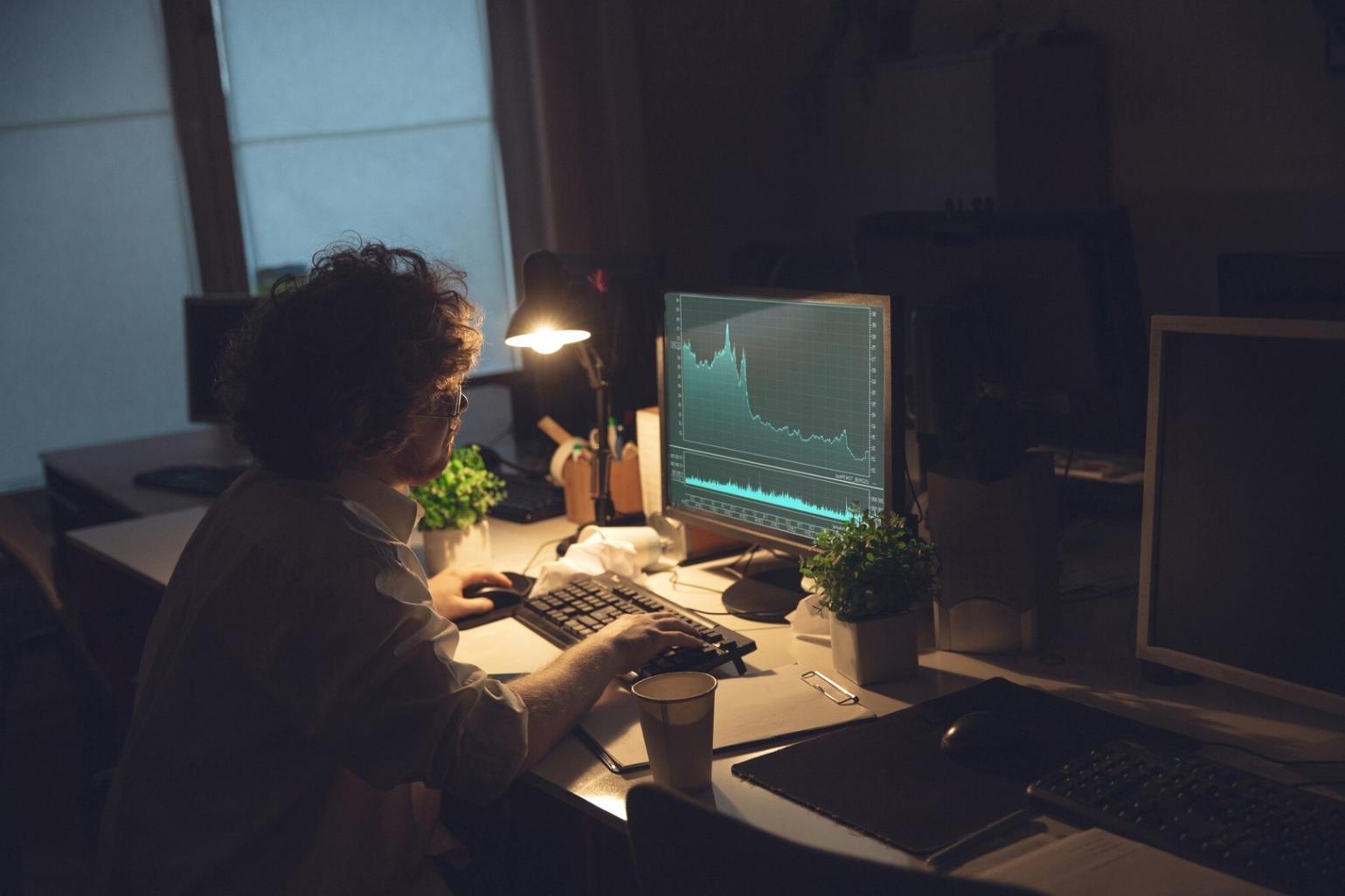 Close-up of chatbot interface design showing conversation flow diagrams and user interaction patterns